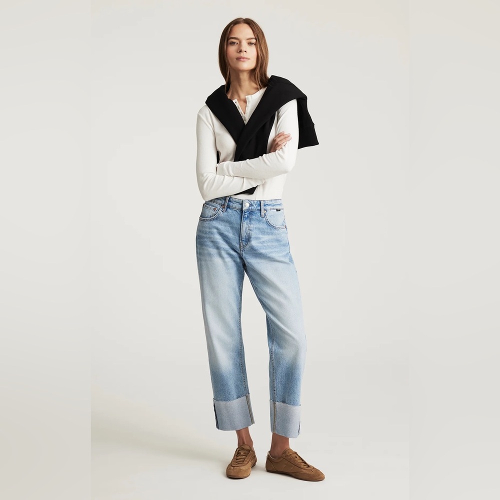 Mavi Savannah Cuffed Straight Leg Jeans